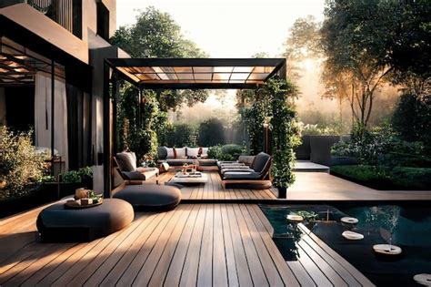 Premium Photo Luxury Living Outdoor Space Interior Design Of A Lavish