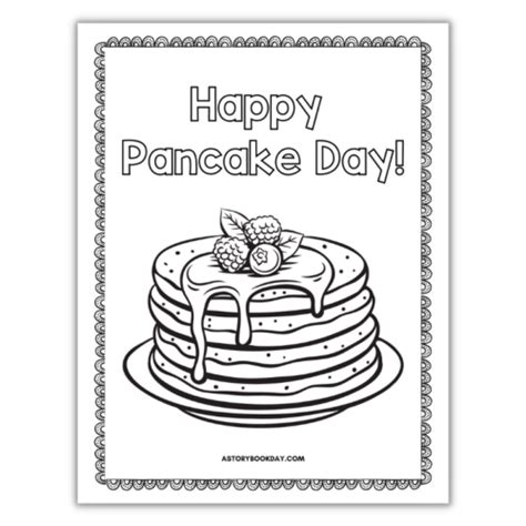 Printable Pancake Day Colouring Pages