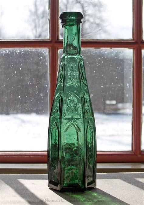 Antique Cathedral Peppersauce Bottle 1860 1880