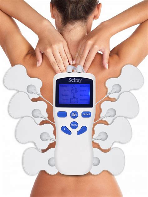 Миостимулятор Solray EMS-150, тренажер для пресса и мышц, 8 электродов ...