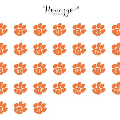 Clemson Paw Print - Etsy