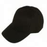 Plain Adjustable Velcro Baseball Cap Black C611H15OJ5L