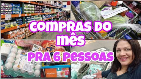 Compras do mês no atacadista Assaí para 6 pessoas valores YouTube