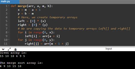 Merge Sort In Python With Top Down Approach