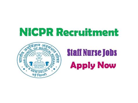 ICMR- NICPR Recruitment 2019 Latest Govt Staff Nurse Vacancy Details