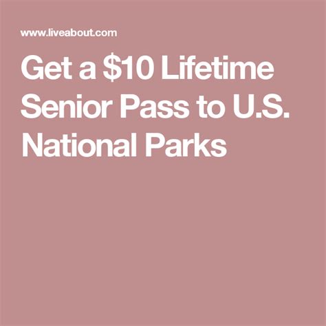 √ U S National Parks Senior Pass