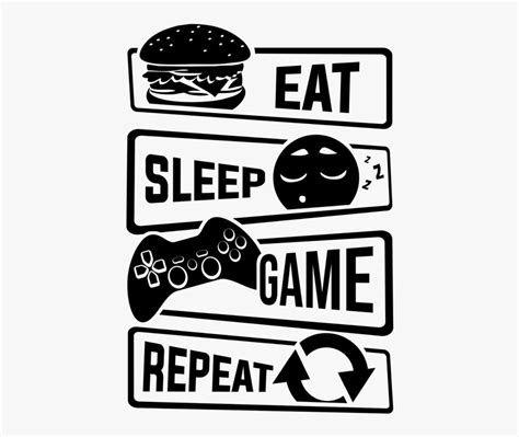 Eat Sleep Game Repeat Poster , Free Transparent Clipart - ClipartKey