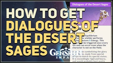 How To Get Dialogues Of The Desert Sages Genshin Impact Youtube