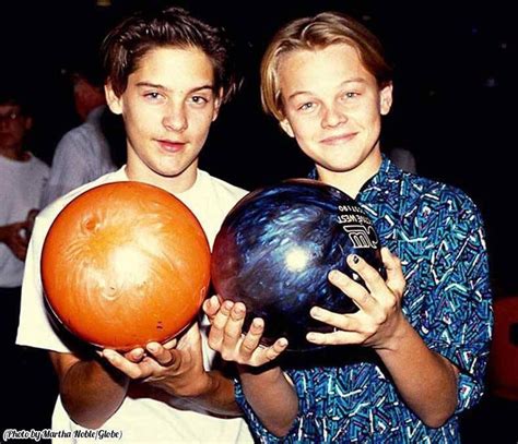 Tobey Maguire and Leonardo DiCaprio bowling, 1989 : r/OldSchoolCool