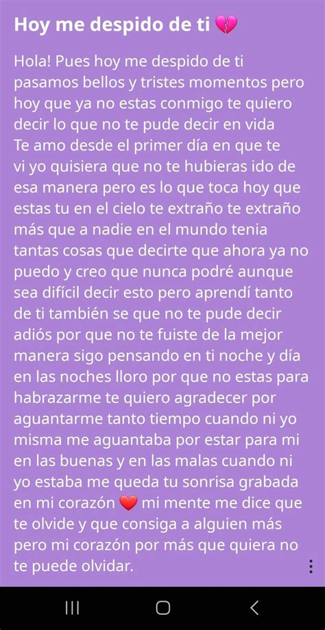 Carta De Despedida De Muerte Carta De Despedida Carta Para Decir