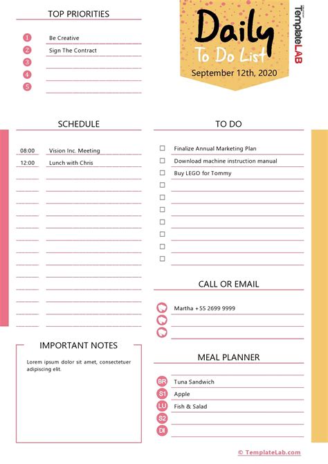 Printable To Do Lists