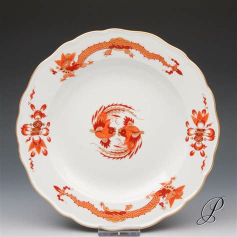 Teller Meissen Reicher Drache Rot Porzellan Porcelain