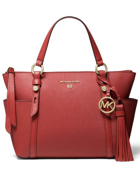 Michael Michael Kors Nomad Small Convertible Top Zip Leather Tote Terracottagold In 2021