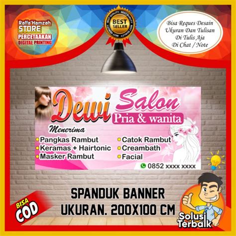 Jual Spanduk Banner Backdrop Salon Cetak Spanduk Salon Ukuran X