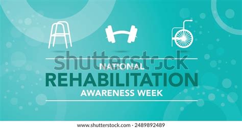 National Rehabilitation Awareness Week Observed Every Stock Vector