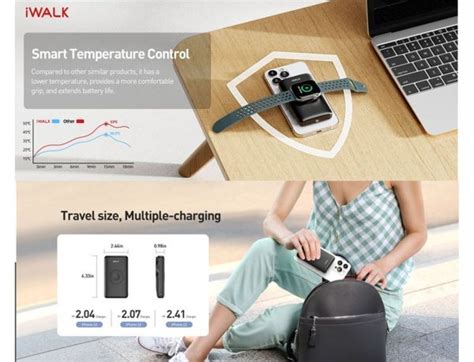 Iwalk Mag X Magnetic Wireless Mah Power Bank With Watch Charging