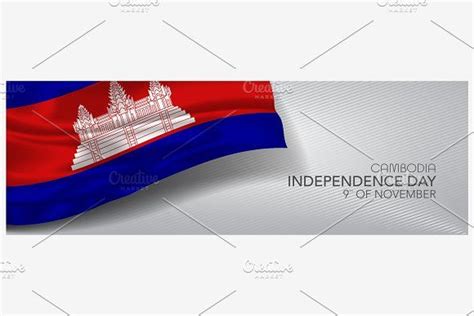 Cambodia independence day vector | Independence day, Wavy flag, Patriotic holidays