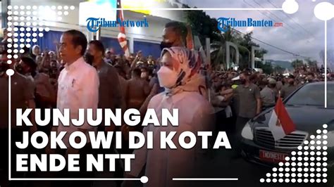 Antusiasme Warga Ende Teriak Histeris Sambut Kunjungan Presiden Jokowi