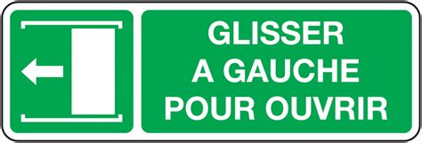 Panneau Autocollant Glisser Sur La Gauche Signals