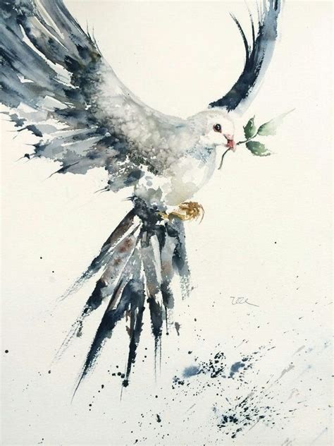 Pin By My Info On Watercolour Watercolor Art Dove Painting Dove Tattoo