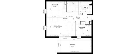 Plan Appartement T3 De 63 00 M² Neuf Résidence « Le Patio De Joséphine