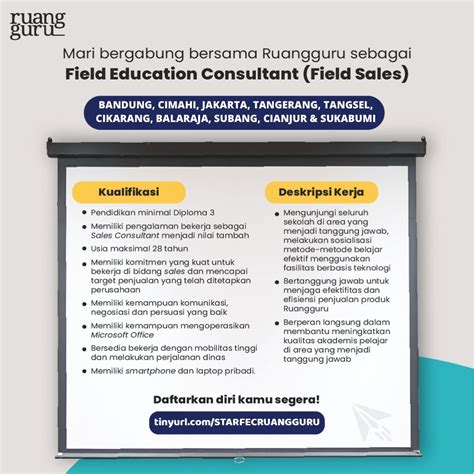 Lowongan Kerja Field Education Consultant Field Sales Di Pt Ruang