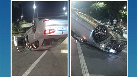 A Gazeta Motorista Bate Em Carro Estacionado E Capota Em Colatina