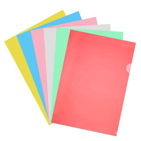 Plastic File Folder Pack Transparent L Type Clear Paper Jacket