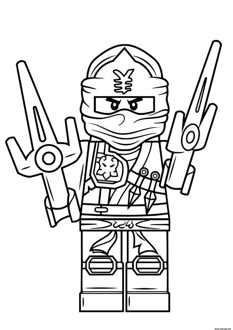 Coloriage Lego Ninjago Jay Dessin Ninja Imprimer