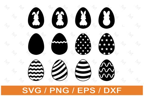 Easter Eggs Silhouette Eggs Svg Chick Graphic By Design Studio