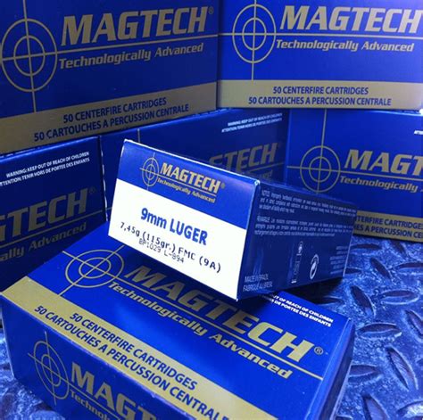 Magtech 9 Mm 115 Gr FMJ 9A 50 Rnd Box Magtech9A 50 13 25 Ammo