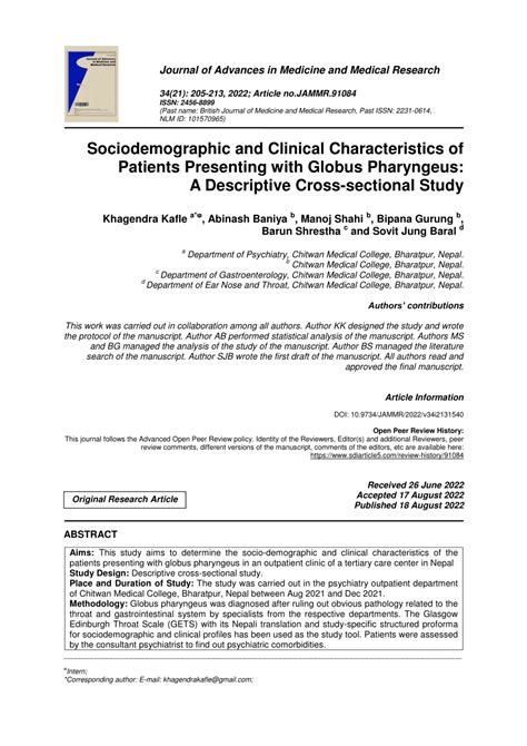 Pdf Sociodemographic And Clinical Characteristics Of Patients