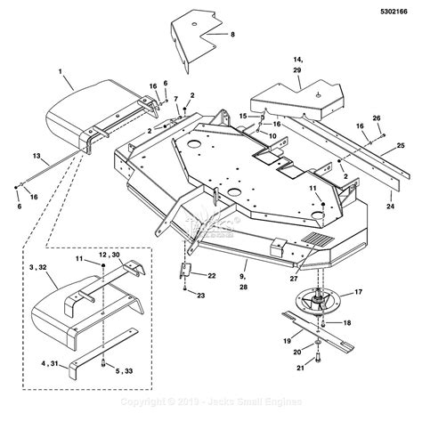 Ferris Assemblies For 5900944 Is5100z Series W Caterpillar Diesel 61 Icd Mower Deck And Rops