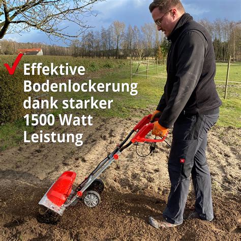 Gartenfräse Benzin 40 cm Breite 1500 W Acker Boden Motor Fräse Hacke