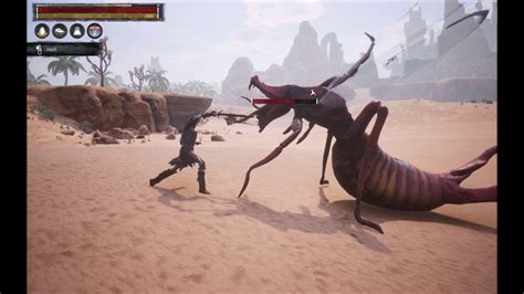 Conan Exiles Sand Reaper Queen Vs Legion Warrior Youtube