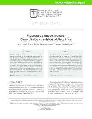 Fillable Online Fractura De Hueso Hioides Caso Cl Nico Y Revisi N