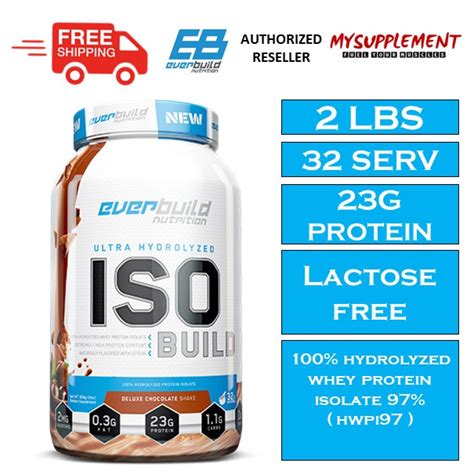 Everbuild Nutrition Iso Build 2lbs 100 Hydrolyzed Whey Isolate