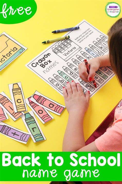 Back To School Name Game For Pre K And Kindergarten Kindergarten