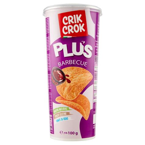 Patatine Plus Barbecue Crik Crok Gr100 Lecommerce Secondo Iper Tosano