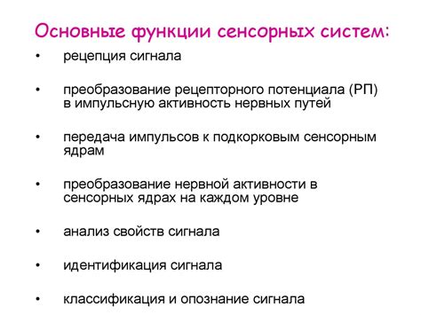 Принцип организации сенсорных систем - презентация онлайн