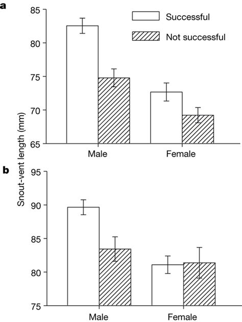 Sex Specific Body Size Comparisons Between Individuals That