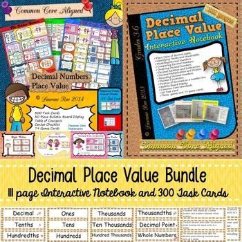 Decimal Place Value Bundle Page Interactive Notebook And Task