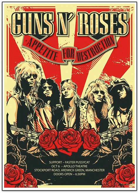 Guns N Roses Concert Poster Art Print Ebay