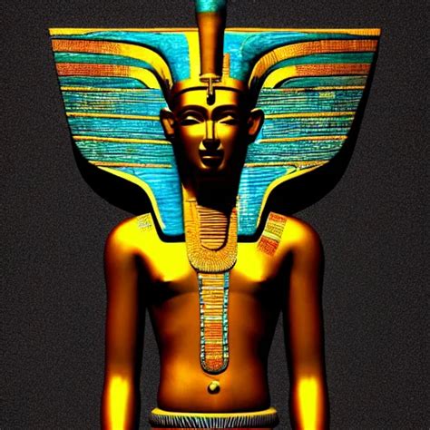 Ancient Egyptian God Amun Ra Depicted As A 3 D Stable Diffusion