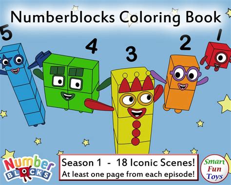 Numberblocks Coloring Book Season 1 - Etsy