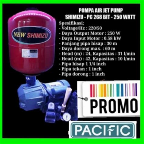 Promo Mesin Pompa Air Jet Pump Shimizu Pc Bit Otomatis Sumur Dalam