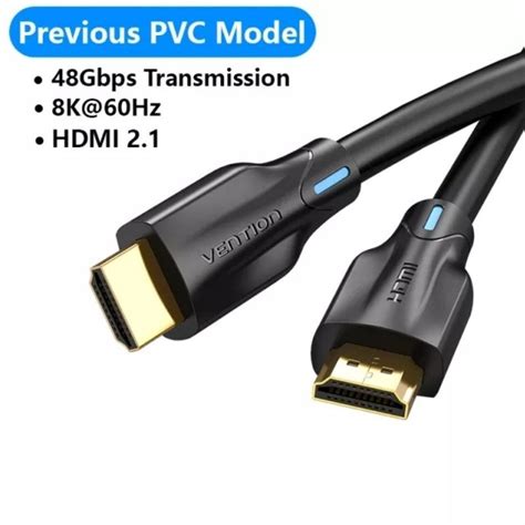 Vention Cabo Hdmi 2 1 8k 60hz 4k 120hz 2k 144hz 48gbps Tamanho 1m