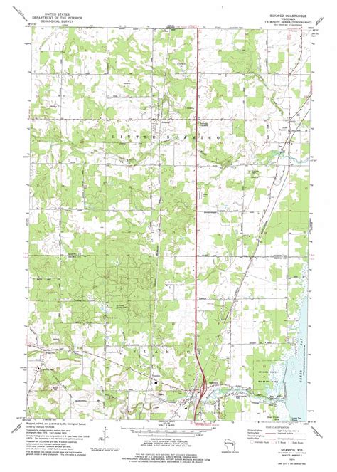 Suamico Topographic Map 124000 Scale Wisconsin
