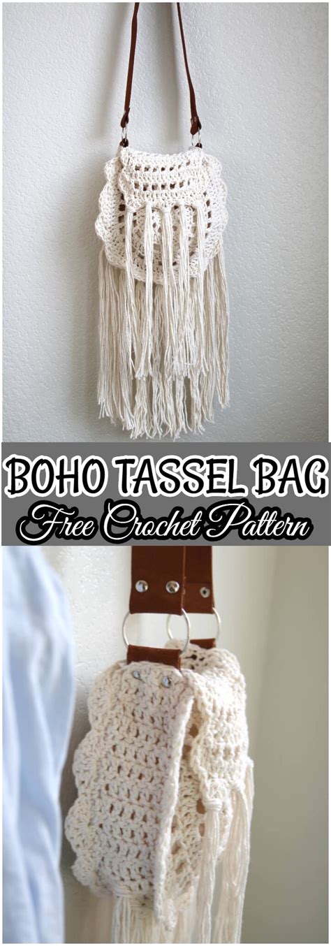 Boho Tassel Crochet Bag Free Pattern Sema Data Co Op