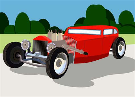 Hot Rod Free Digitally Made Illustrations On Creazilla